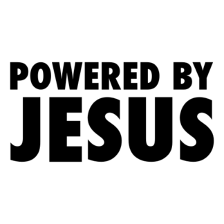 Powered By Jesus Decal (Black)
